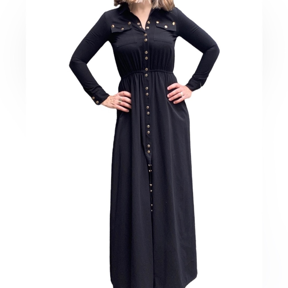 Snap button up Maxi dress